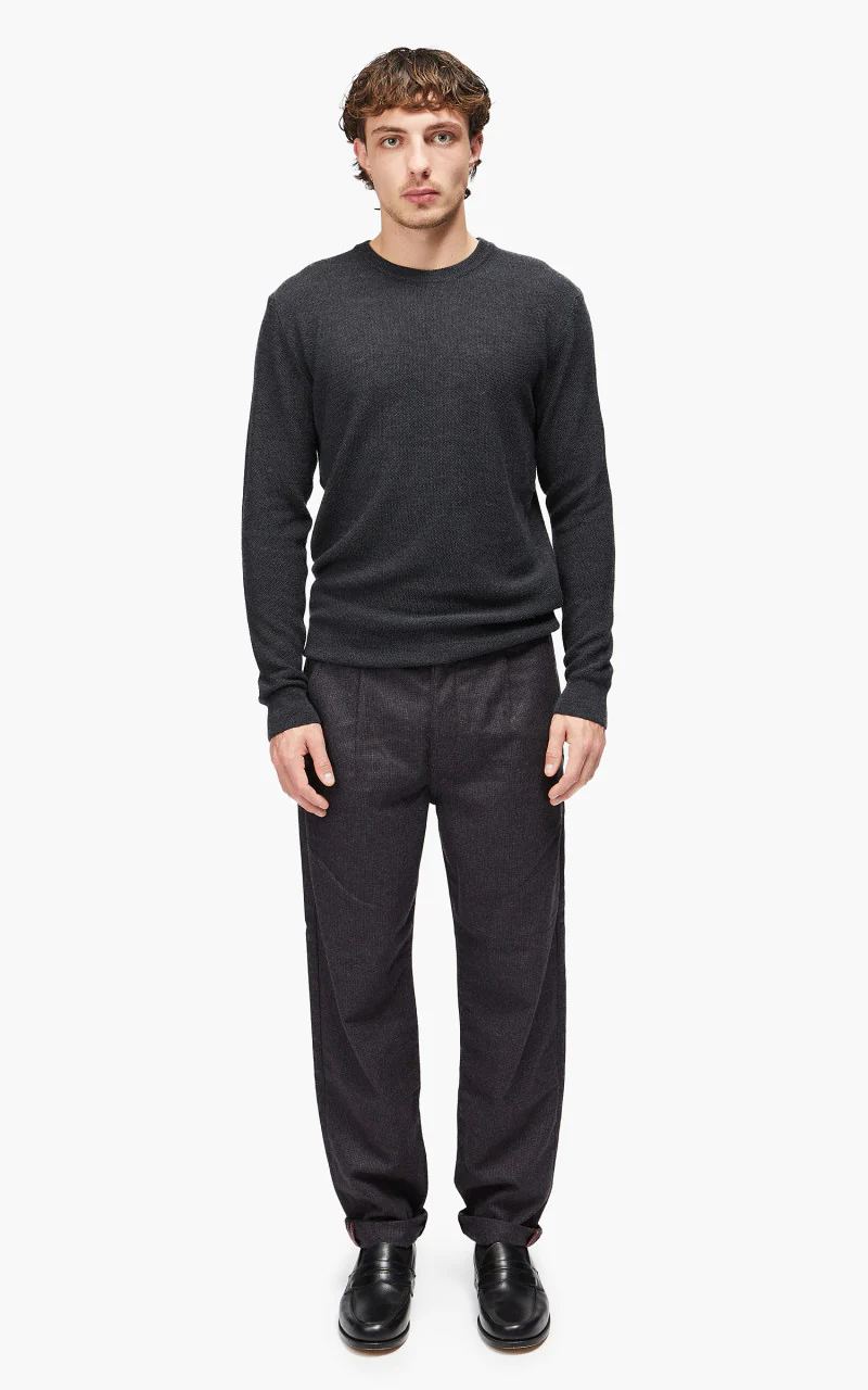 Blue de Gênes Tondo Nuovo Knit Dark Grey Melange - Image 2