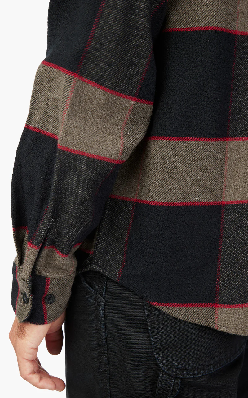 Brixton Bowery L/S Flannel Heather Grey/Charcoal - Image 6