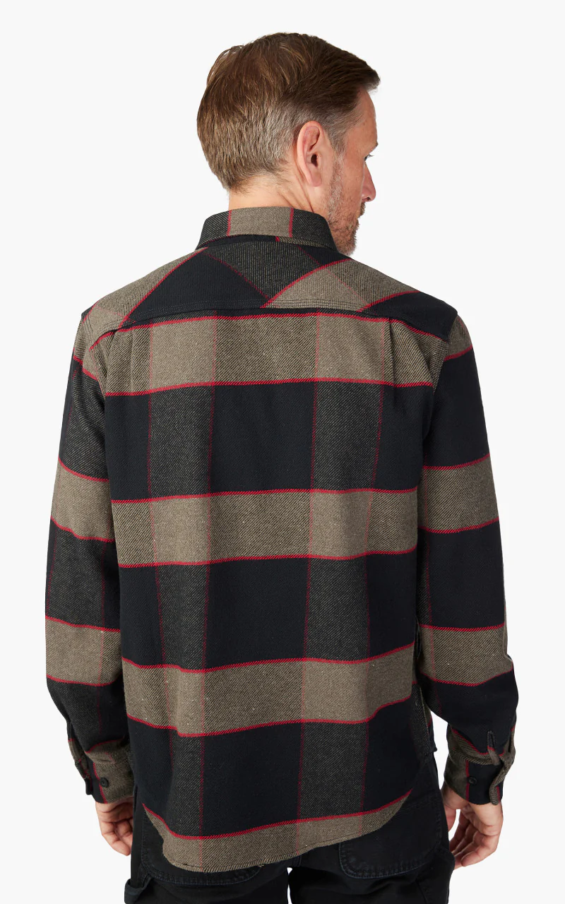 Brixton Bowery L/S Flannel Heather Grey/Charcoal - Image 7