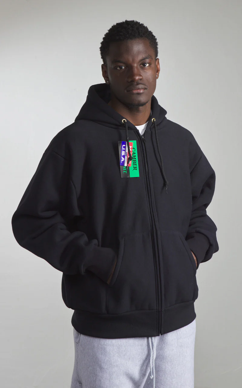 Camber USA #231 Heavyweight Zip Hoody Black - Image 2