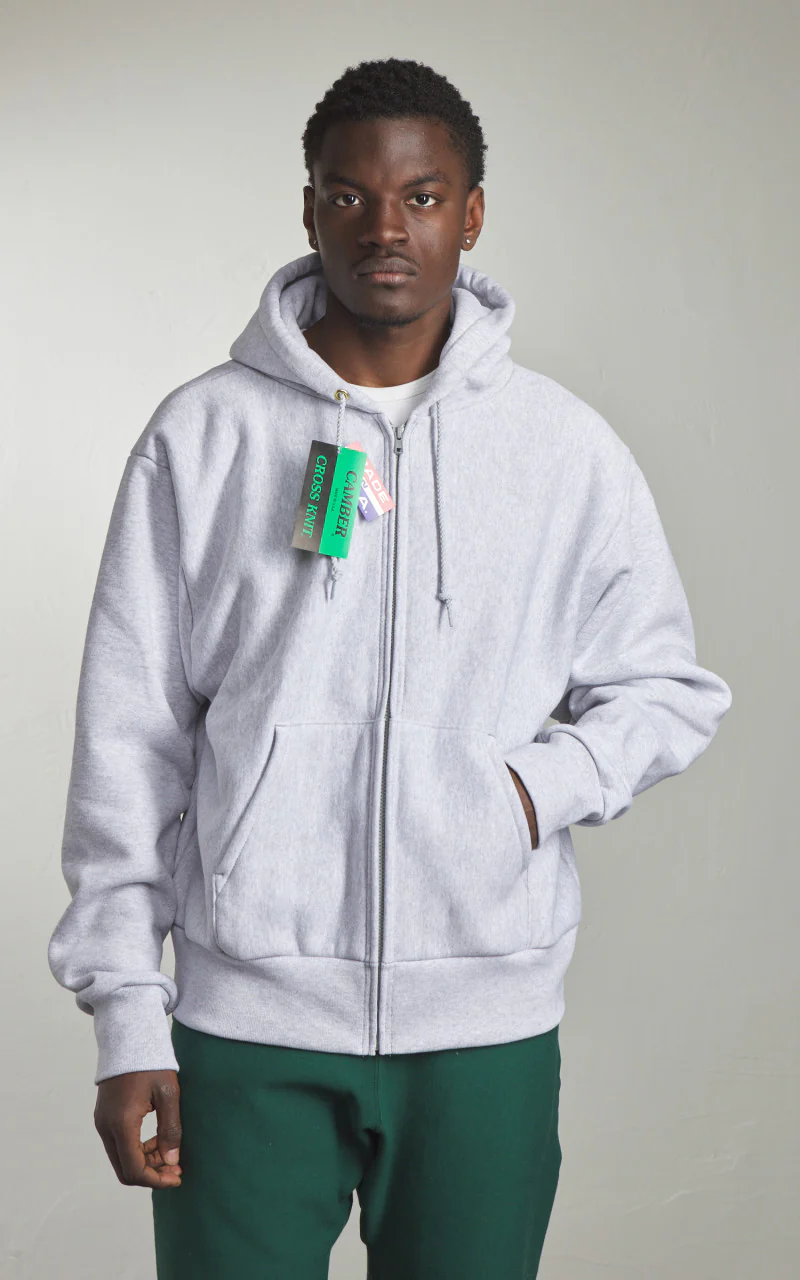 Camber USA #231 Heavyweight Zip Hoody Heather Grey - Image 2