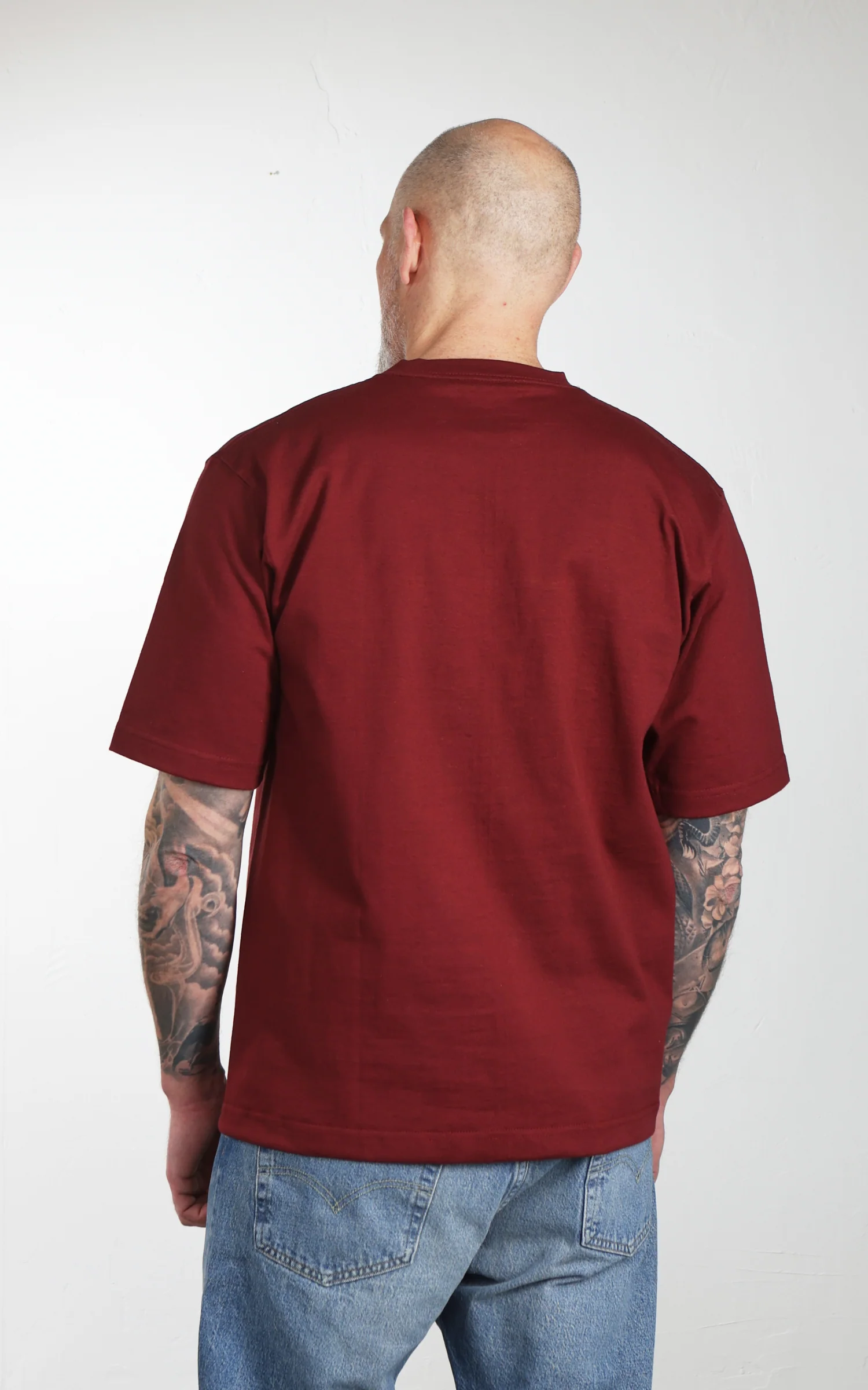 Camber USA #301 Heavyweight T-Shirt Burgundy - Image 4