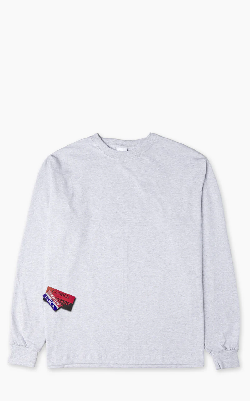 Camber USA #305 Heavyweight Longsleeve T-Shirt Heather Grey