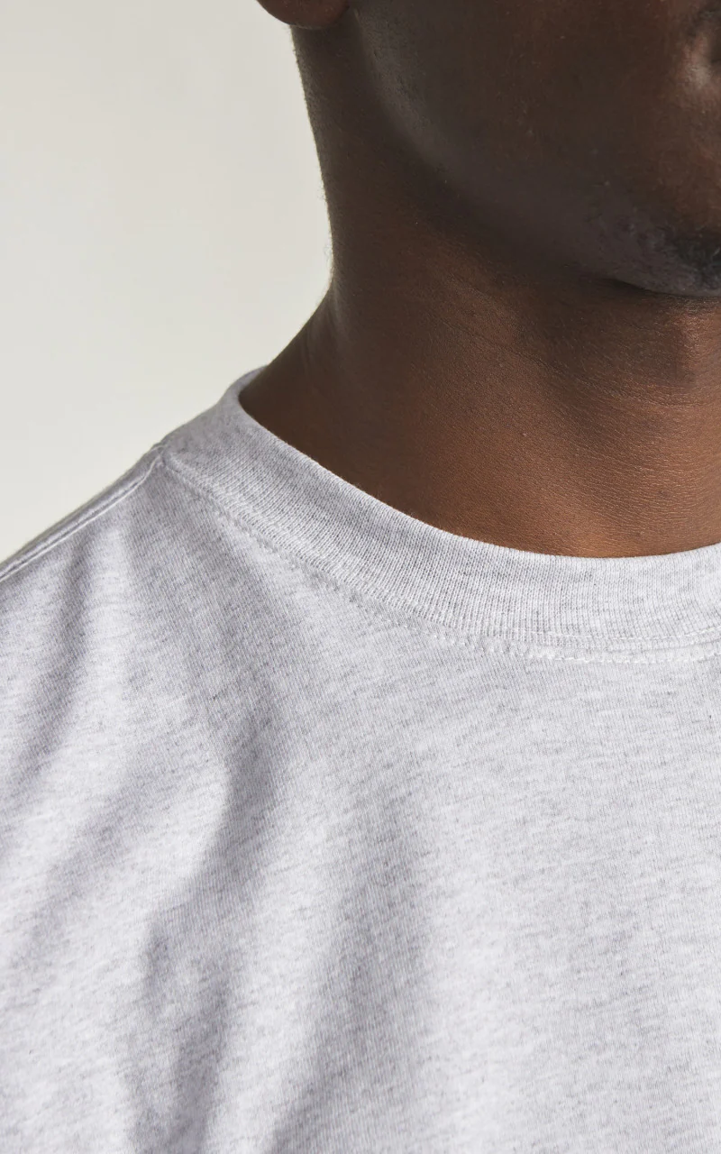 Camber USA #305 Heavyweight Longsleeve T-Shirt Heather Grey - Image 4