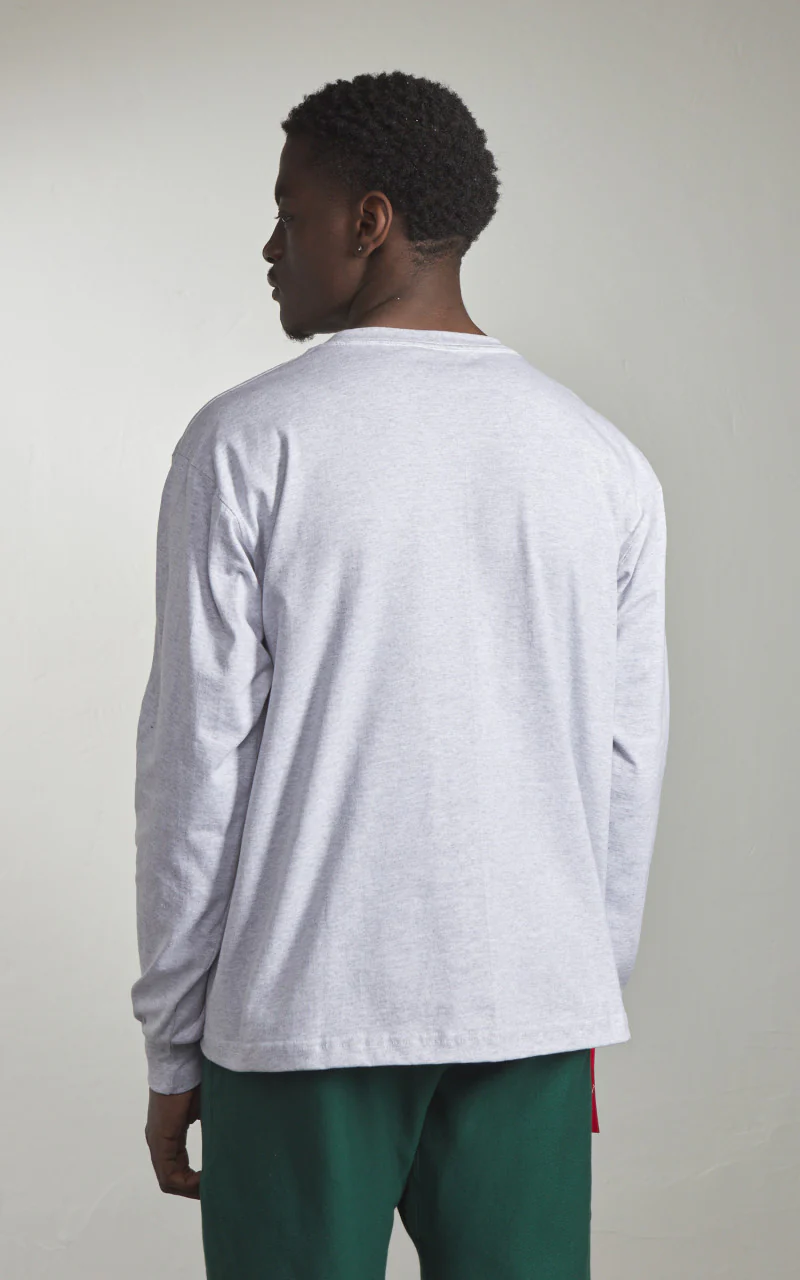 Camber USA #305 Heavyweight Longsleeve T-Shirt Heather Grey - Image 5