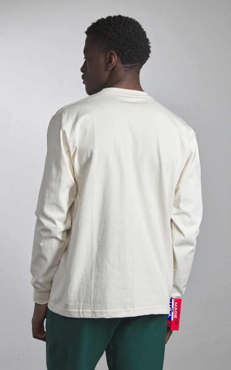 Camber USA #305 Heavyweight Longsleeve T-Shirt Natural - Image 5