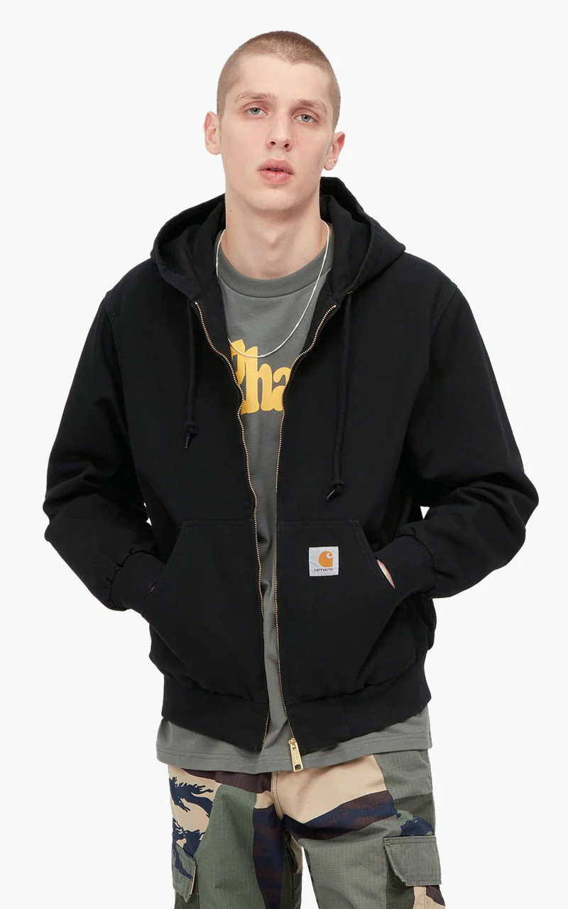 Carhartt WIP Active Jacket Black Rinsed - Image 2