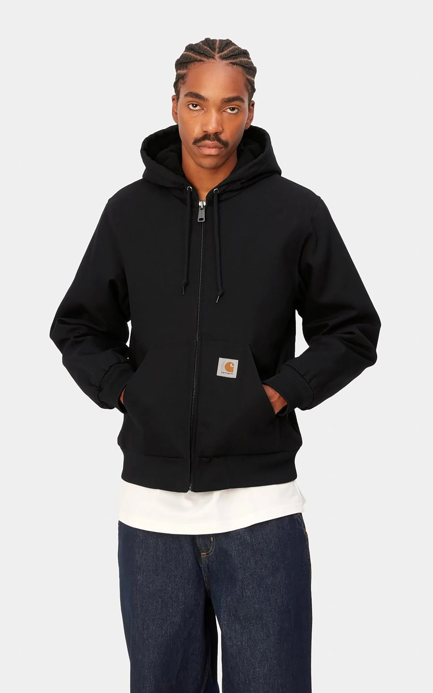 Carhartt WIP Active Jacket Winter Dearborn Canvas Rigid Black - Image 2