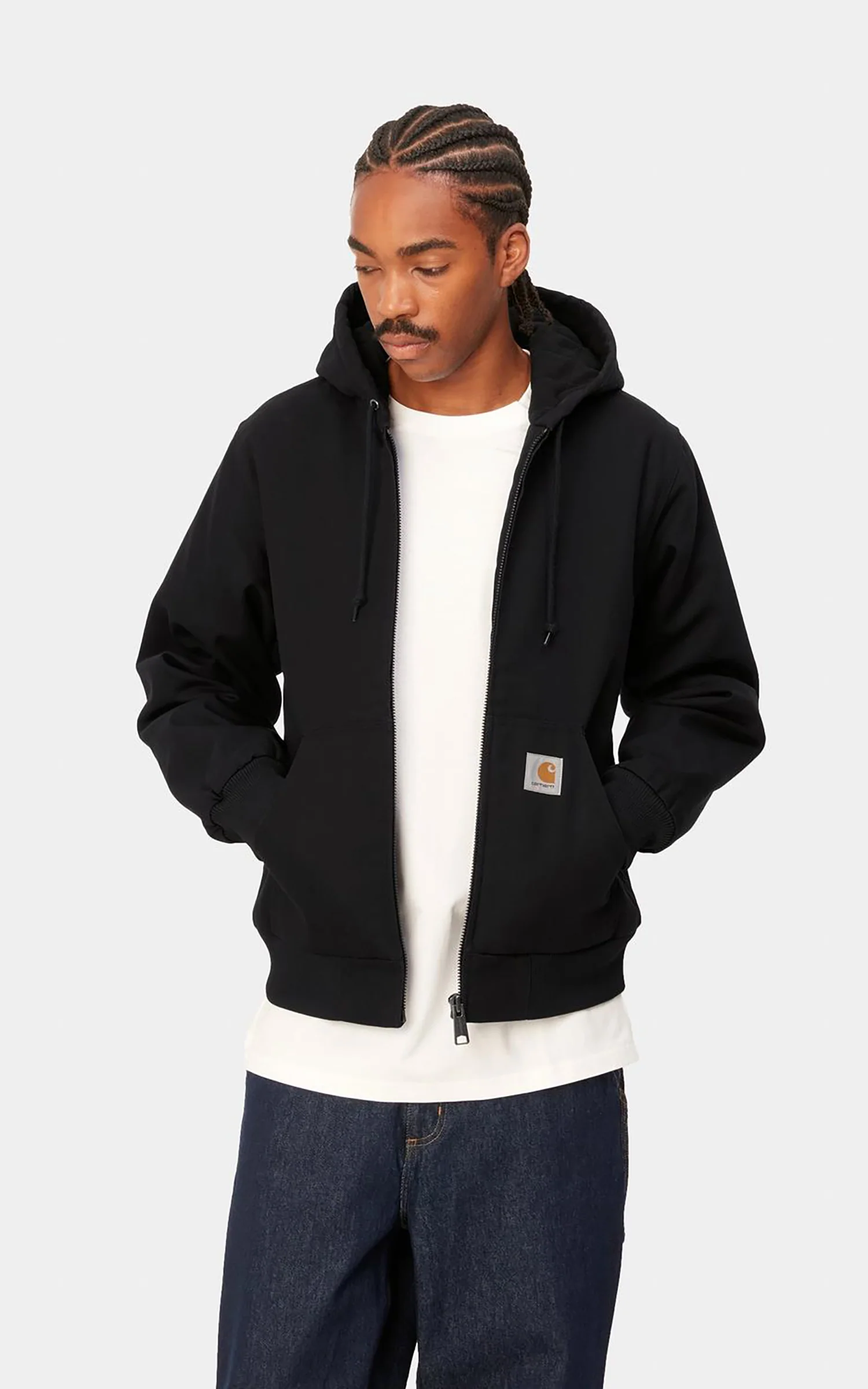 Carhartt WIP Active Jacket Winter Dearborn Canvas Rigid Black - Image 5