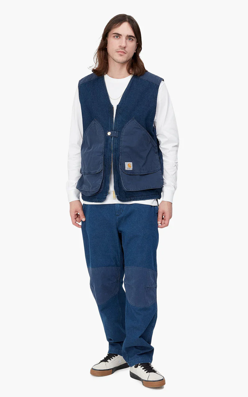 Carhartt WIP Alma Vest Blue Stone Washed - Image 4