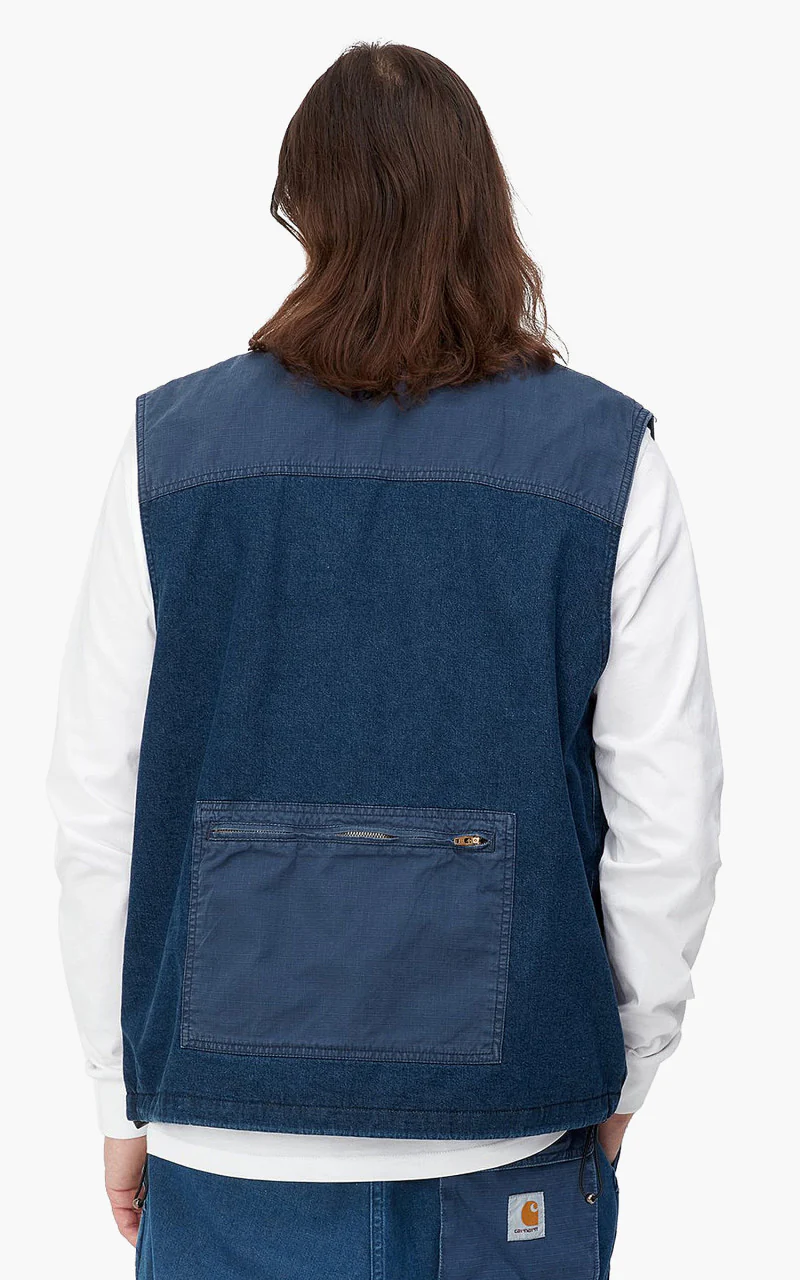 Carhartt WIP Alma Vest Blue Stone Washed - Image 6