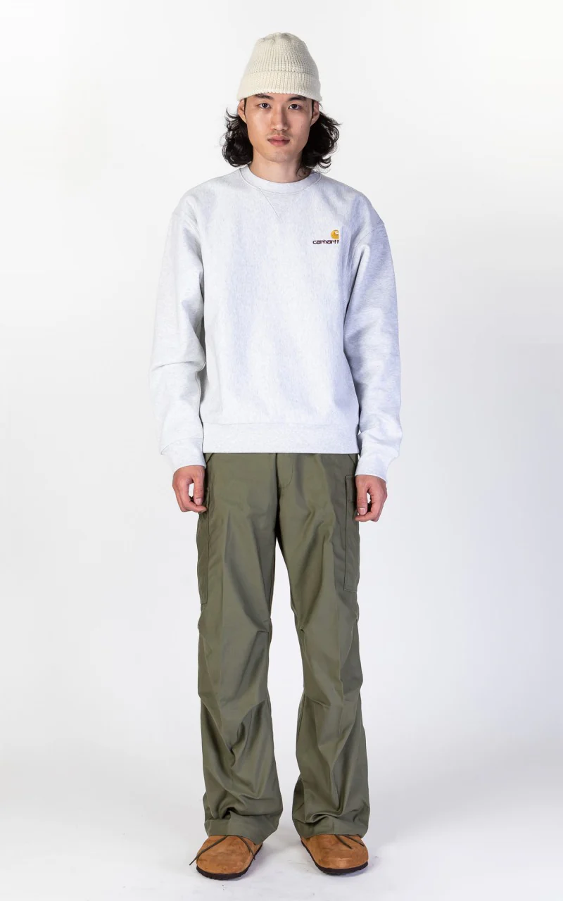 Carhartt WIP American Script Sweatshirt Ash Heather - Image 2