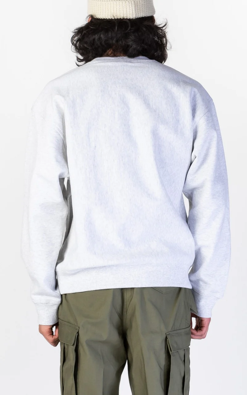 Carhartt WIP American Script Sweatshirt Ash Heather - Image 6