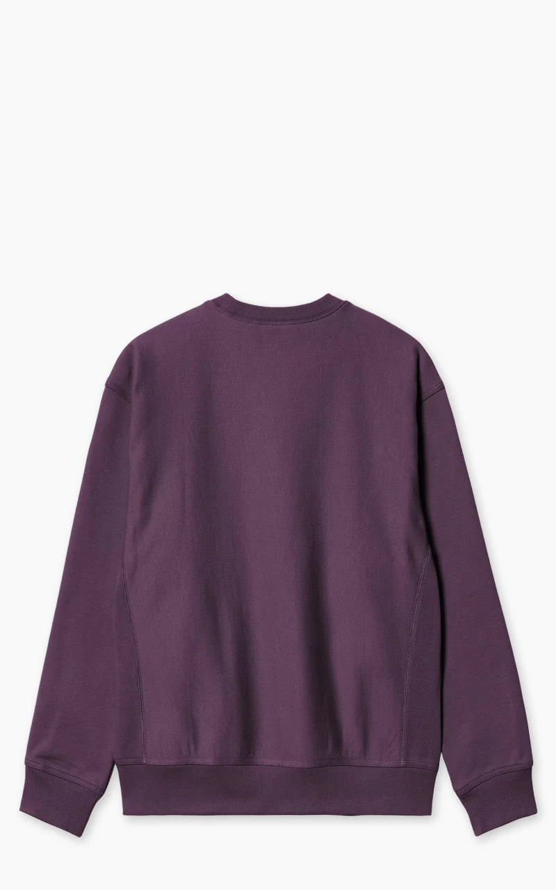Carhartt WIP American Script Sweatshirt Huckleberry - Image 3