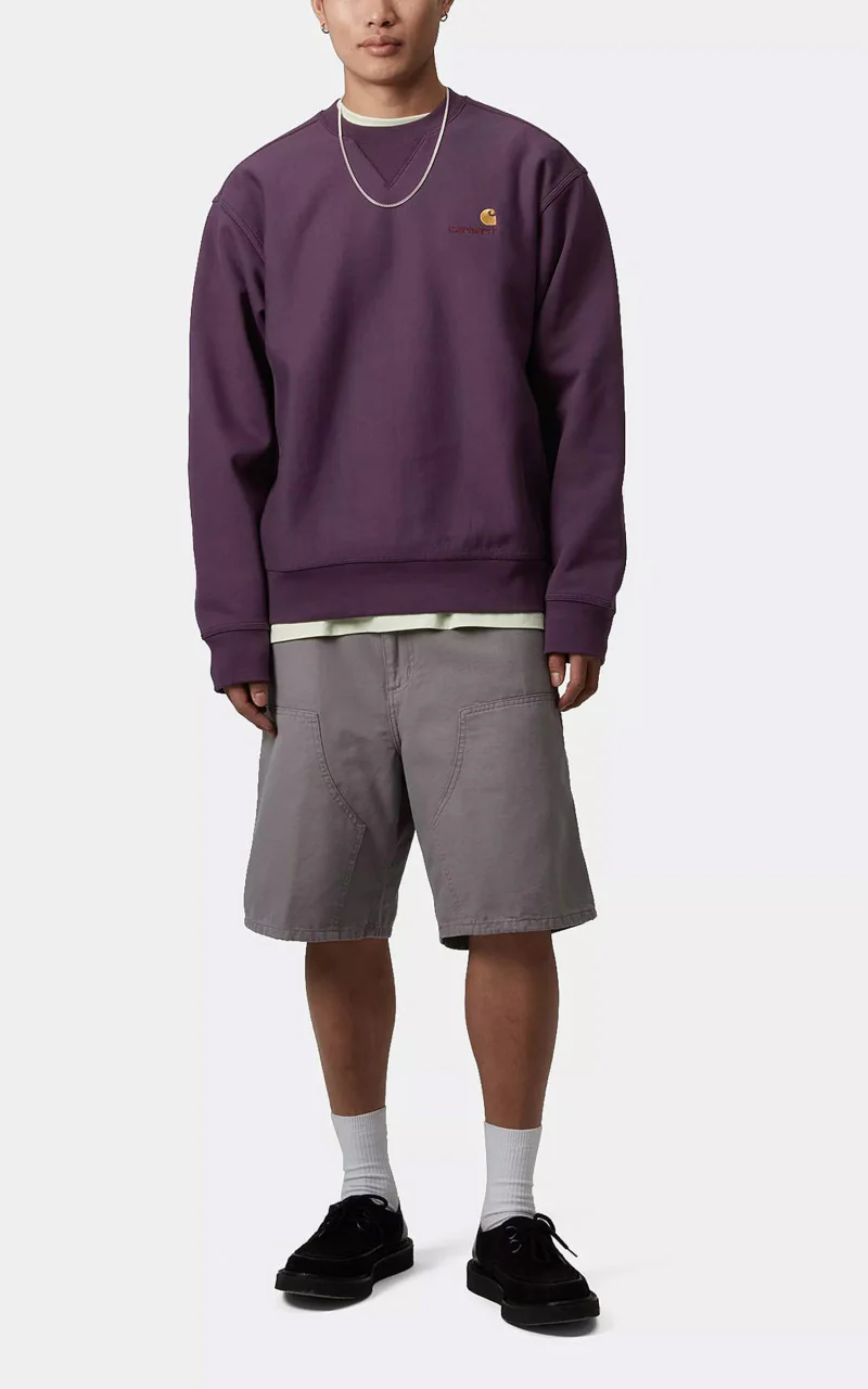 Carhartt WIP American Script Sweatshirt Huckleberry - Image 5
