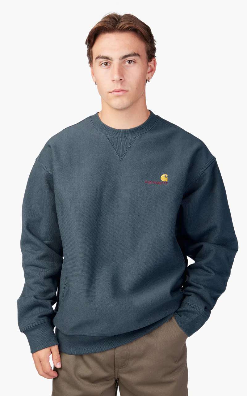 Carhartt WIP American Script Sweatshirt Ore - Image 4