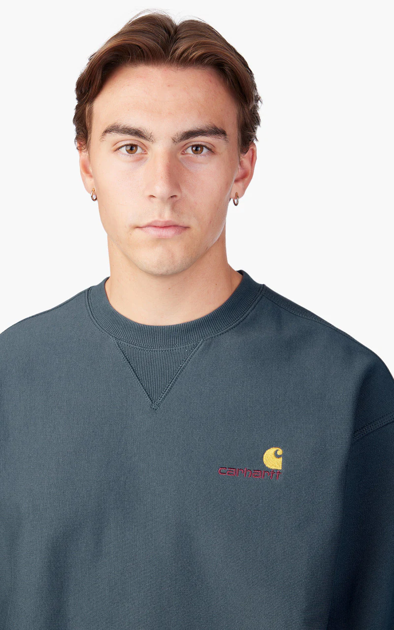 Carhartt WIP American Script Sweatshirt Ore - Image 5