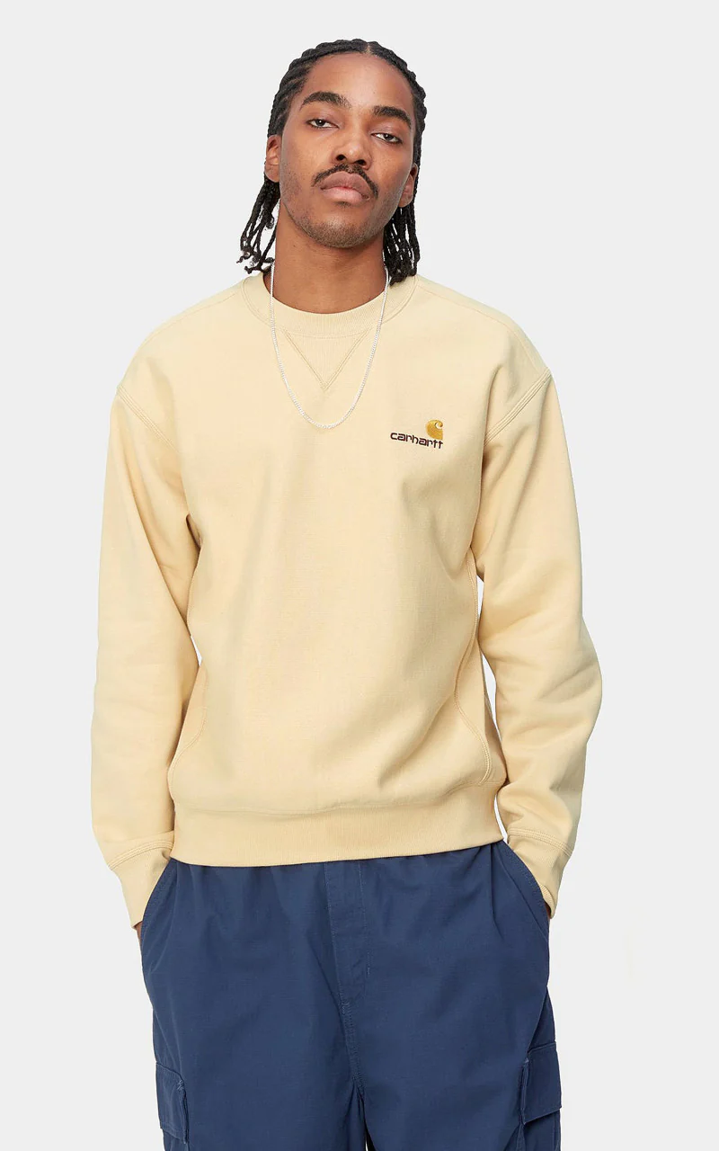 Carhartt WIP American Script Sweatshirt Rattan - Image 4