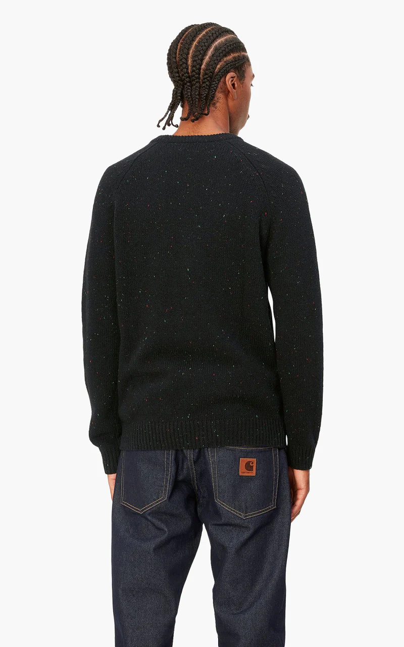 Carhartt WIP Anglistic Sweater Speckled Black - Image 5