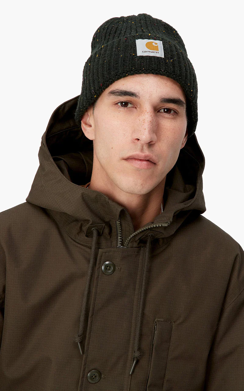 Carhartt WIP Anglistics Beanie Speckled Dark Cedar - Image 2