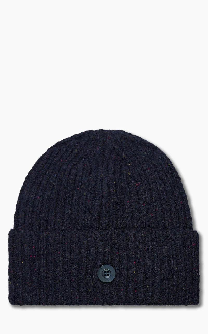 Carhartt WIP Anglistics Beanie Speckled Dark Navy Heather - Image 3