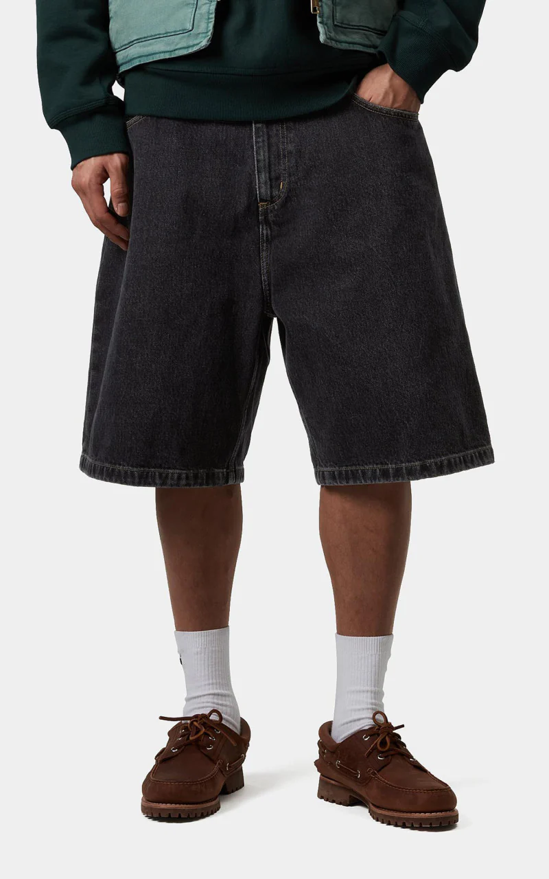 Carhartt WIP Brandon Short Smith Denim Stone Washed Black - Image 2