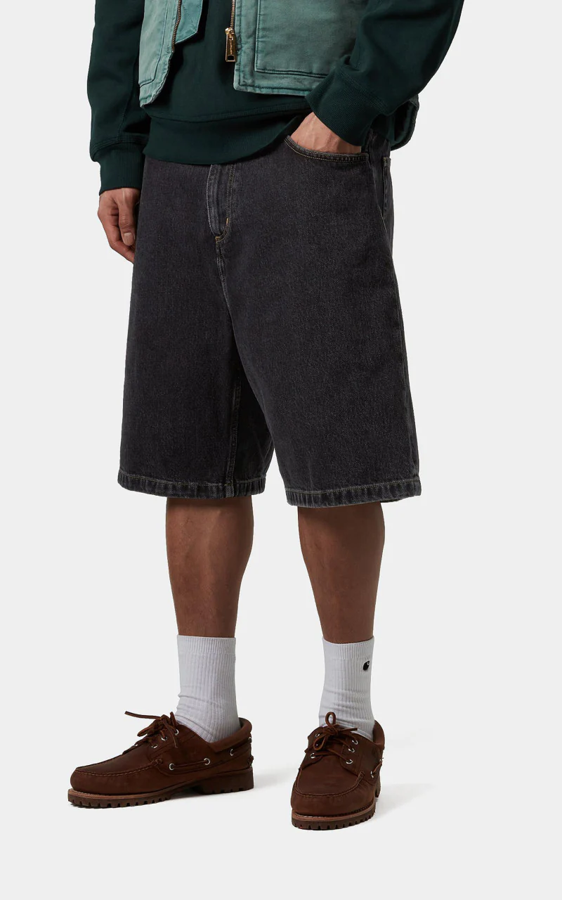 Carhartt WIP Brandon Short Smith Denim Stone Washed Black - Image 6