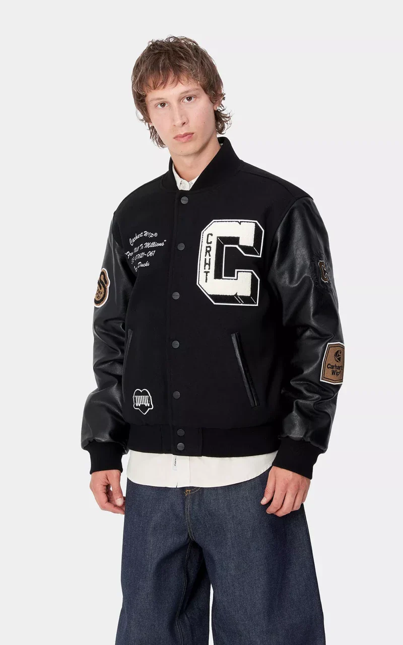 Carhartt WIP Brown Ducks Bomber Black/Black - Image 5