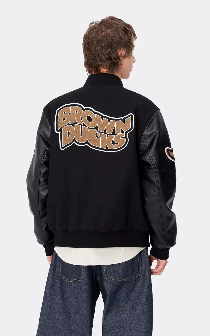 Carhartt WIP Brown Ducks Bomber Black/Black - Image 7