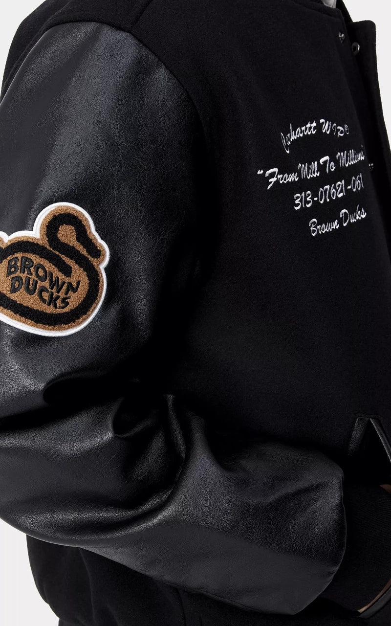 Carhartt WIP Brown Ducks Bomber Black/Black - Image 9