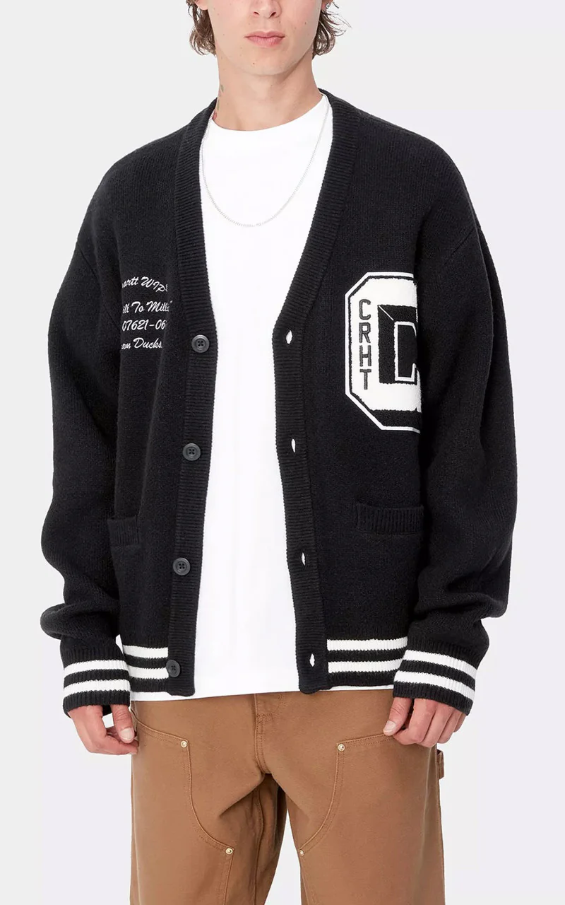 Carhartt WIP Brown Ducks Cardigan Black/Wax - Image 2