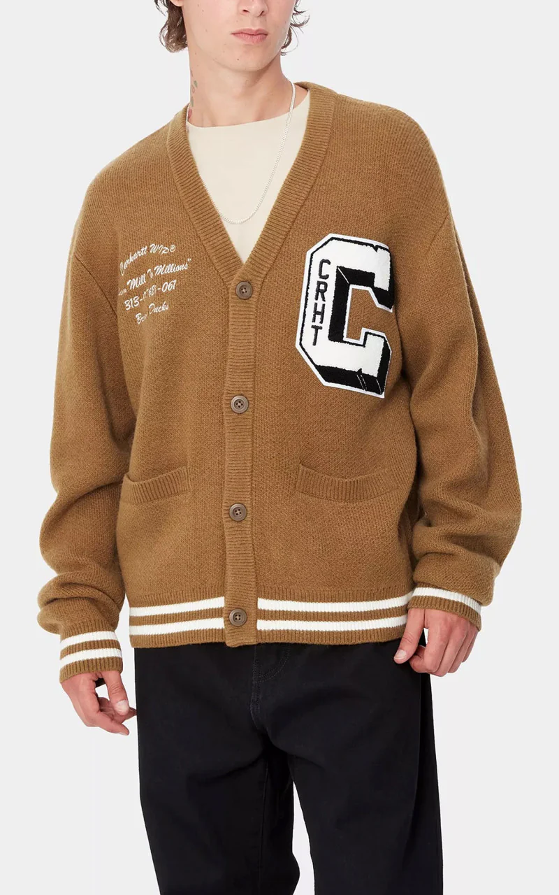 Carhartt WIP Brown Ducks Cardigan Hamilton Brown/Wax - Image 2