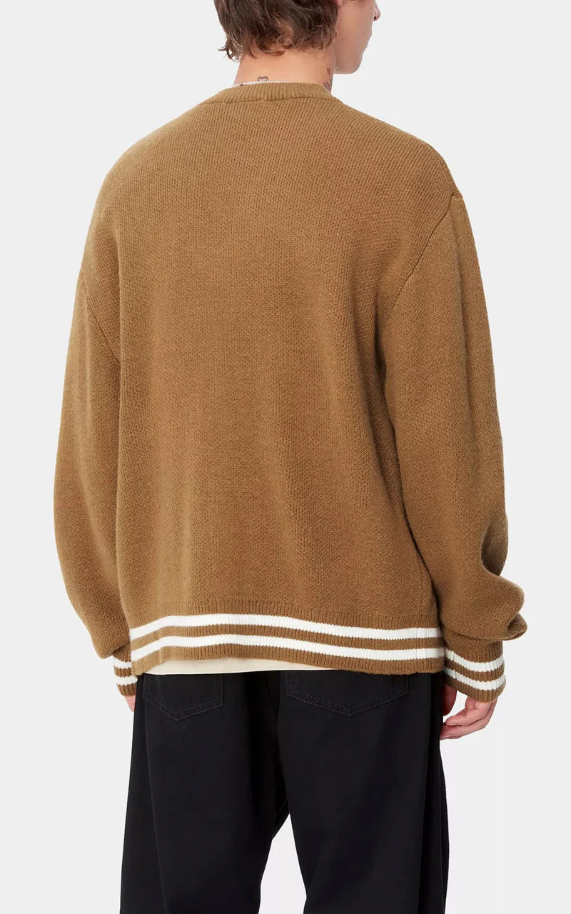Carhartt WIP Brown Ducks Cardigan Hamilton Brown/Wax - Image 5