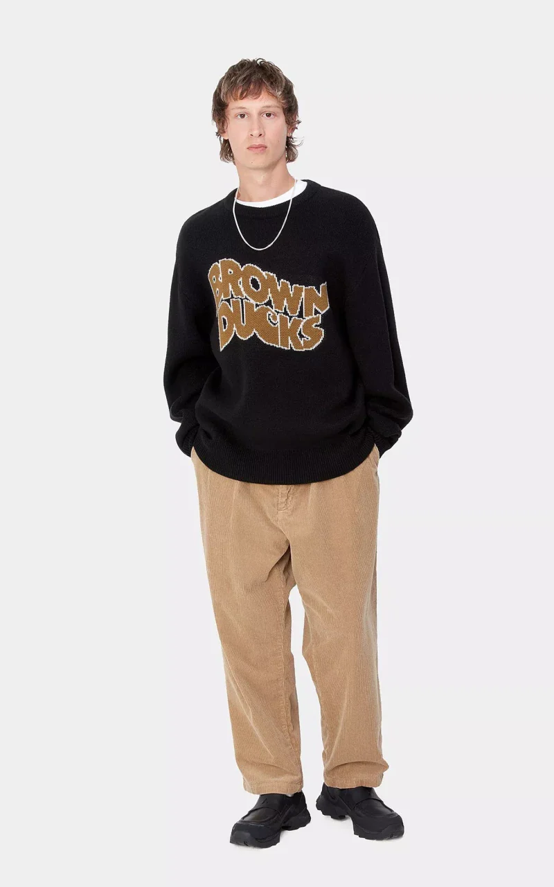 Carhartt WIP Brown Ducks Sweater Black - Image 4