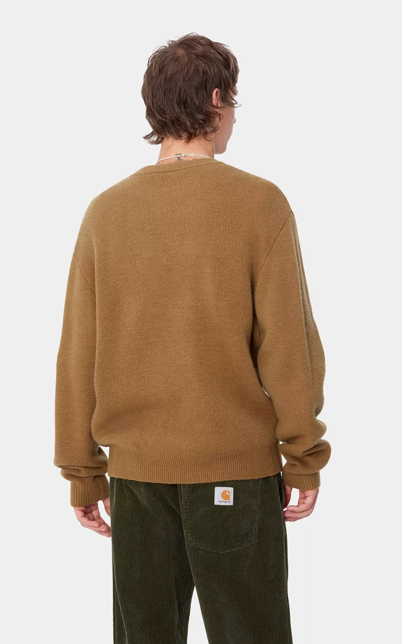 Carhartt WIP Brown Ducks Sweater Hamilton Brown - Image 5