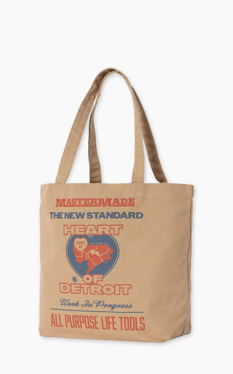 Carhartt WIP Canvas Graphic Tote Arcan Print/Dusty H Brown - Image 4