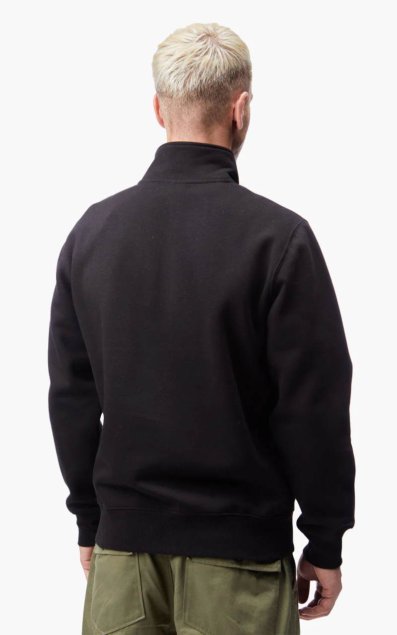 Carhartt WIP Chase Neck Zip Sweatshirt Black/Gold - Image 5