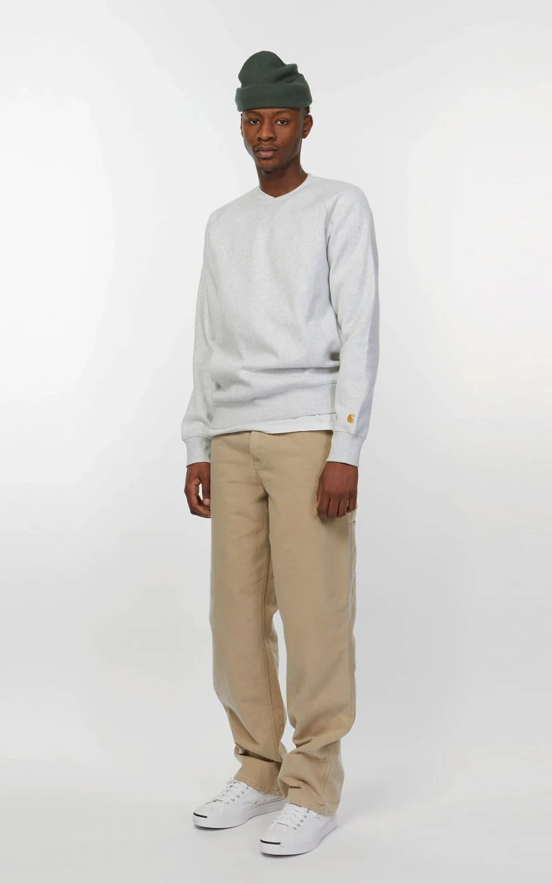 Carhartt WIP Chase Sweatshirt Ash Heather /Gold - Image 3