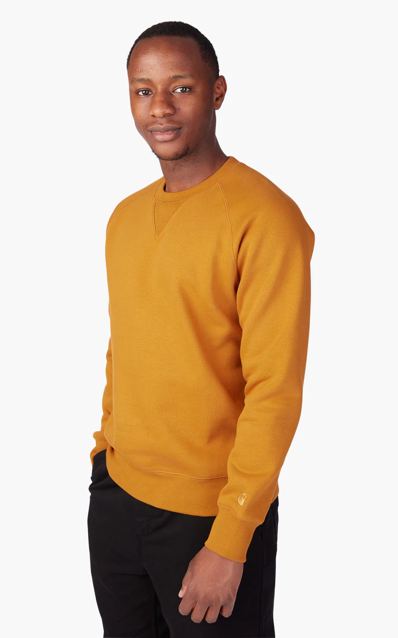 Carhartt WIP Chase Sweatshirt Buckthorn/Gold - Image 5