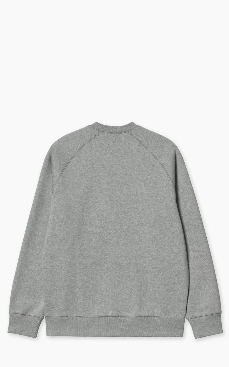 Carhartt WIP Chase Sweatshirt Grey Heather/Gold - Image 3