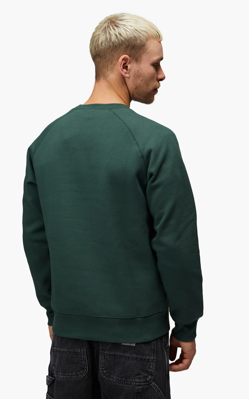 Carhartt WIP Chase Sweatshirt Juniper/Gold - Image 5