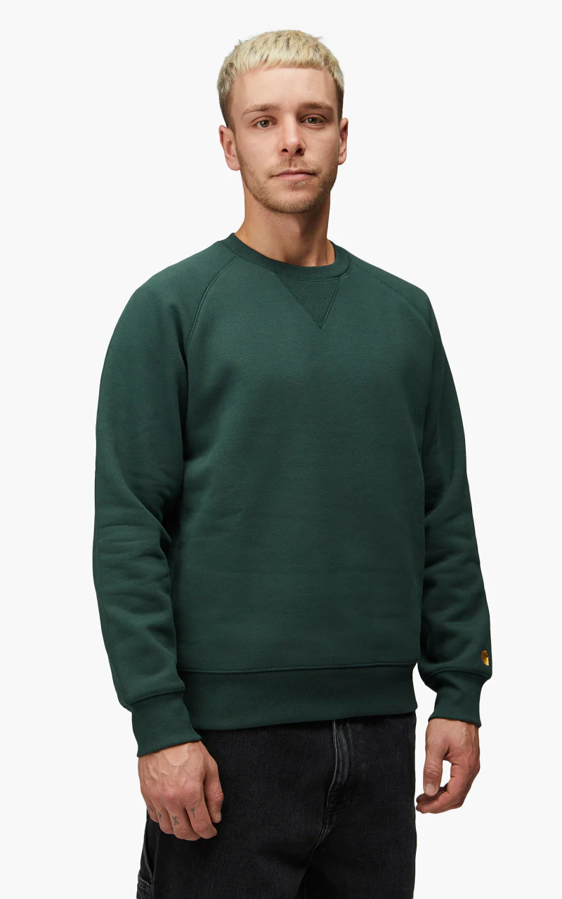 Carhartt WIP Chase Sweatshirt Juniper/Gold - Image 6