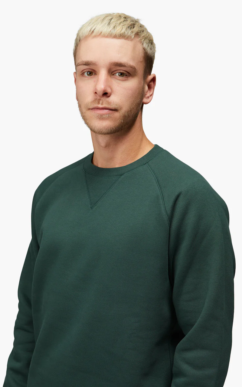 Carhartt WIP Chase Sweatshirt Juniper/Gold - Image 8