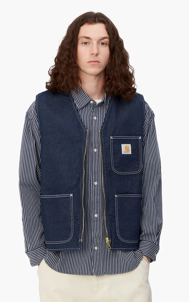 Carhartt WIP Chore Vest Blue One Wash - Image 4