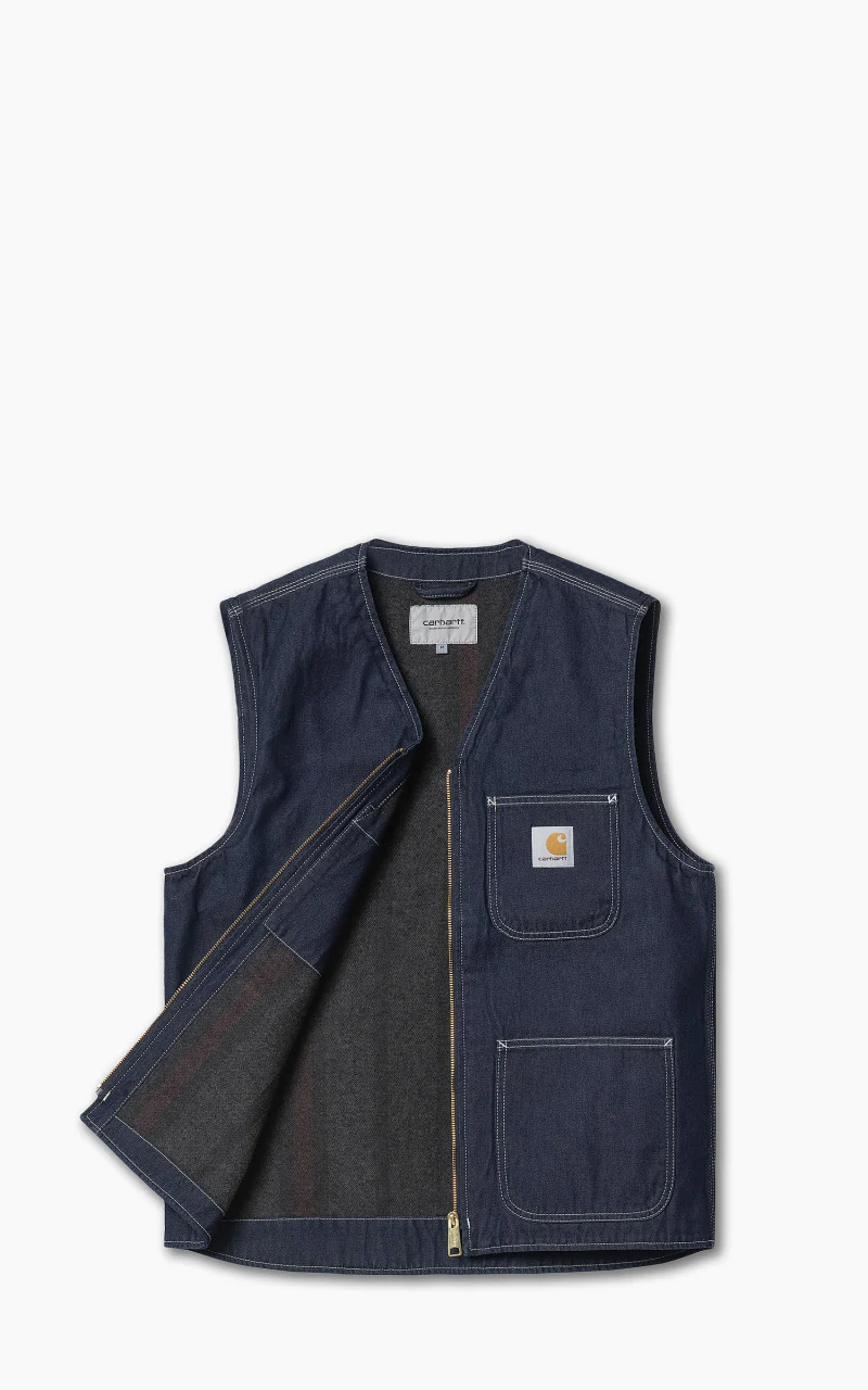 Carhartt WIP Chore Vest Blue One Wash - Image 5