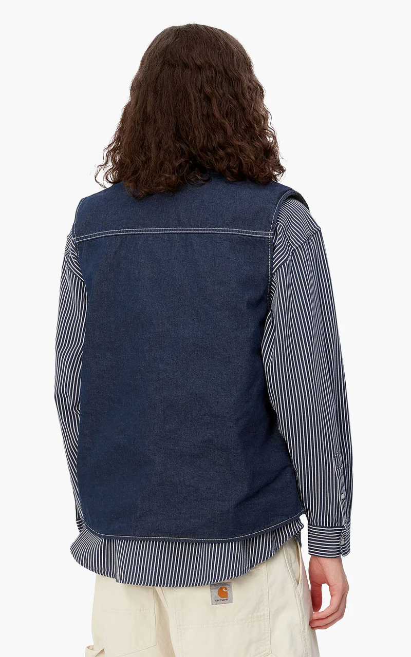 Carhartt WIP Chore Vest Blue One Wash - Image 7