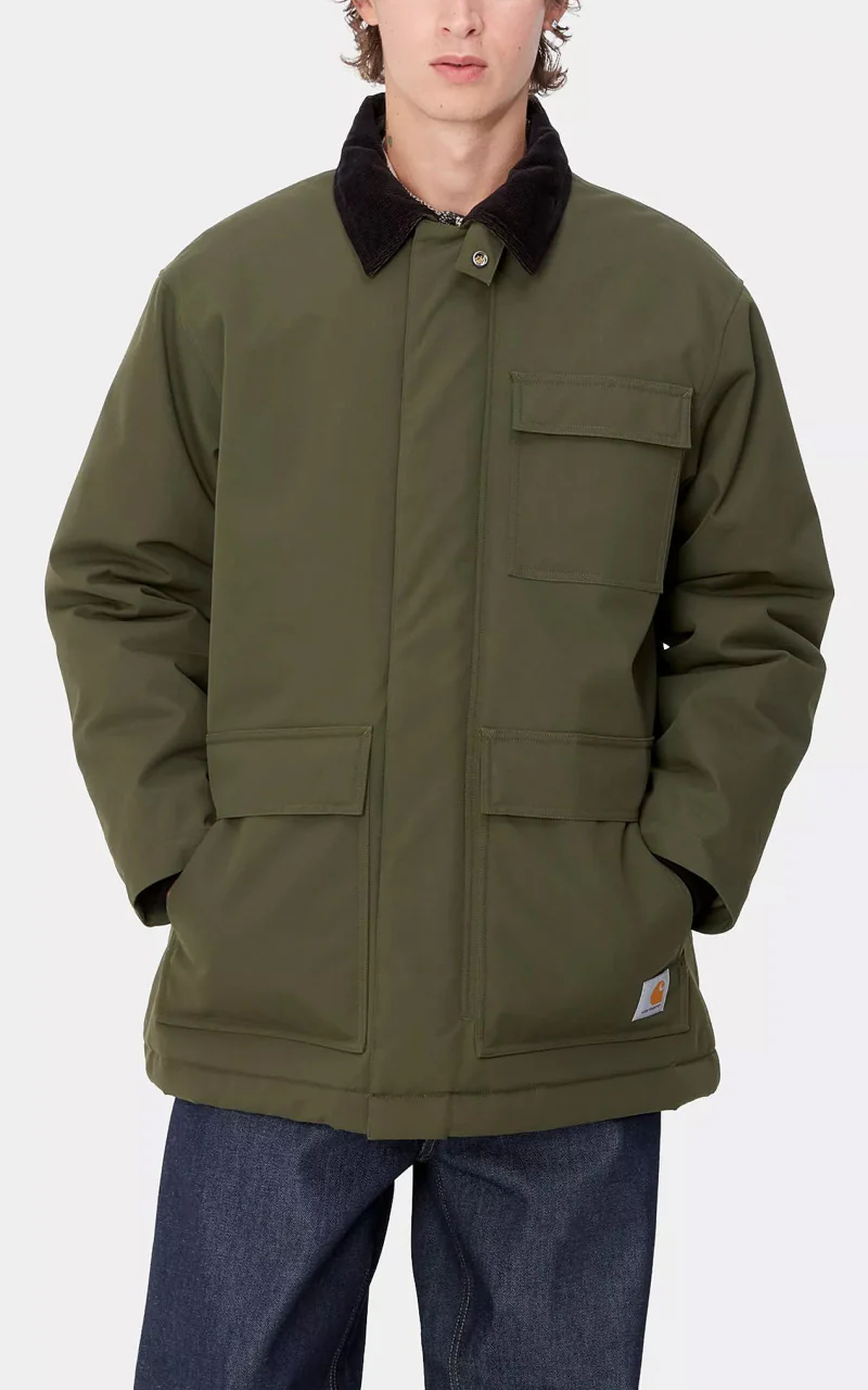 Carhartt WIP Clarton Coat Office Green/Black - Image 2