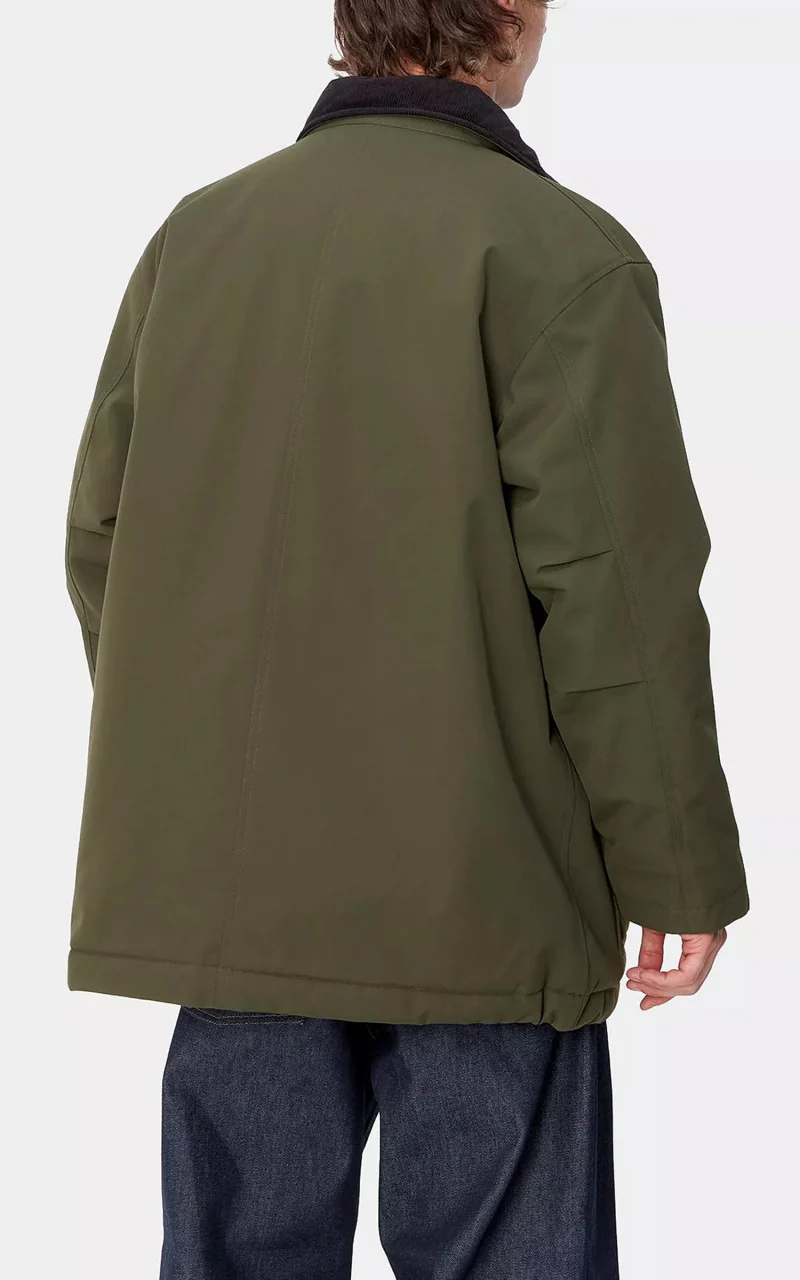 Carhartt WIP Clarton Coat Office Green/Black - Image 6
