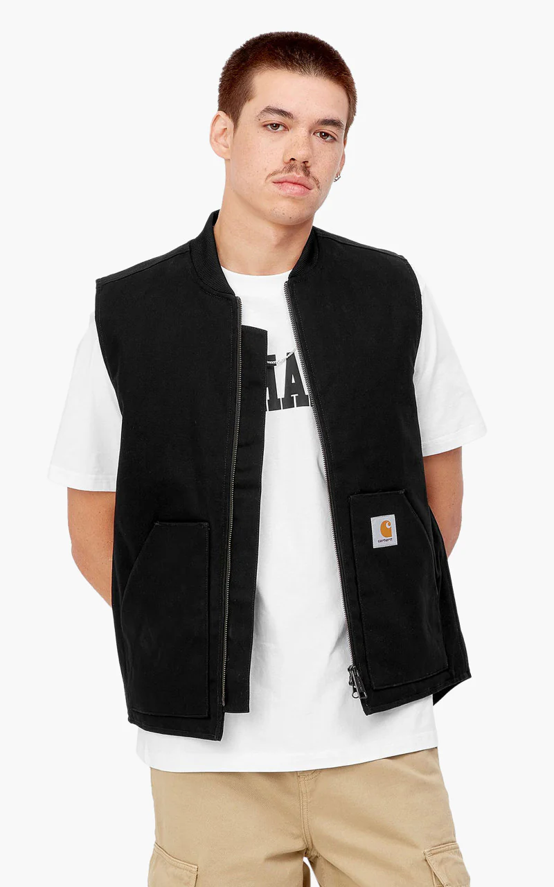 Carhartt WIP Classic Vest Black Rigid - Image 2