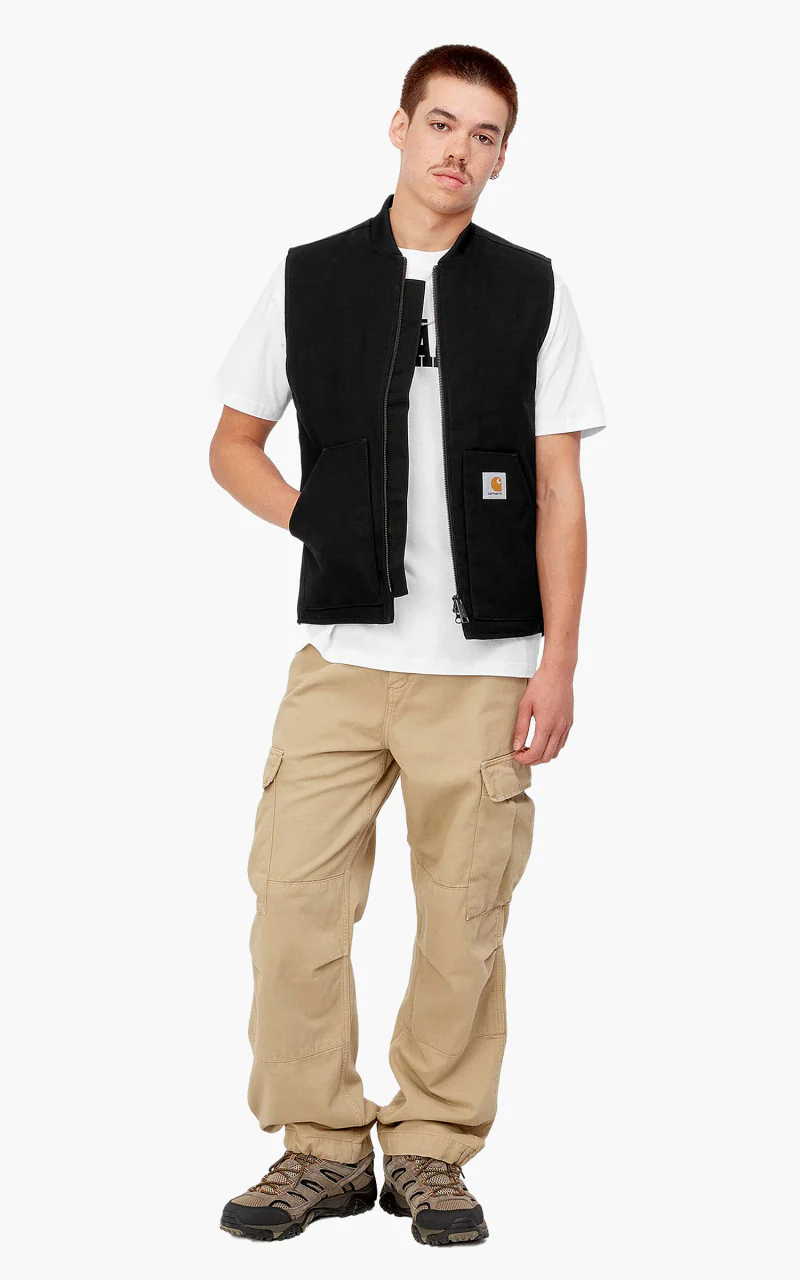 Carhartt WIP Classic Vest Black Rigid - Image 4